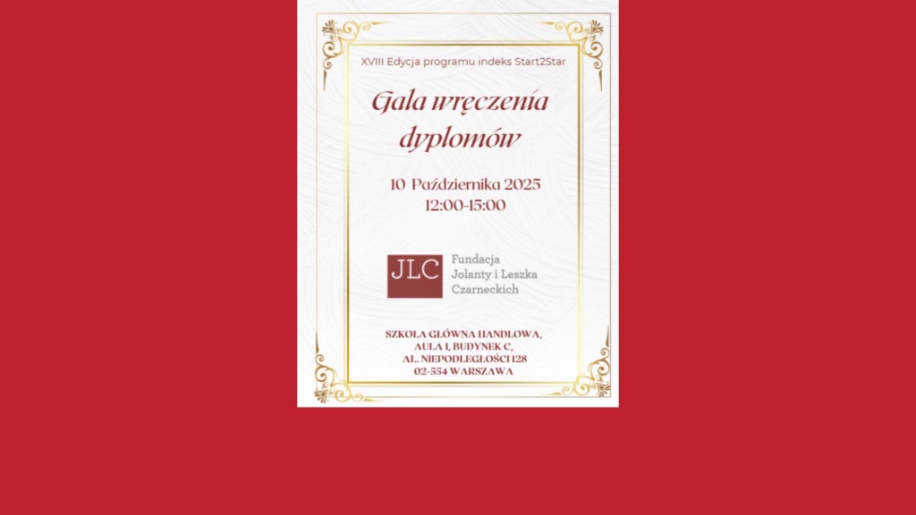 Gala wręczenia dyplomów XVIII edycji programu indeks Start2Star